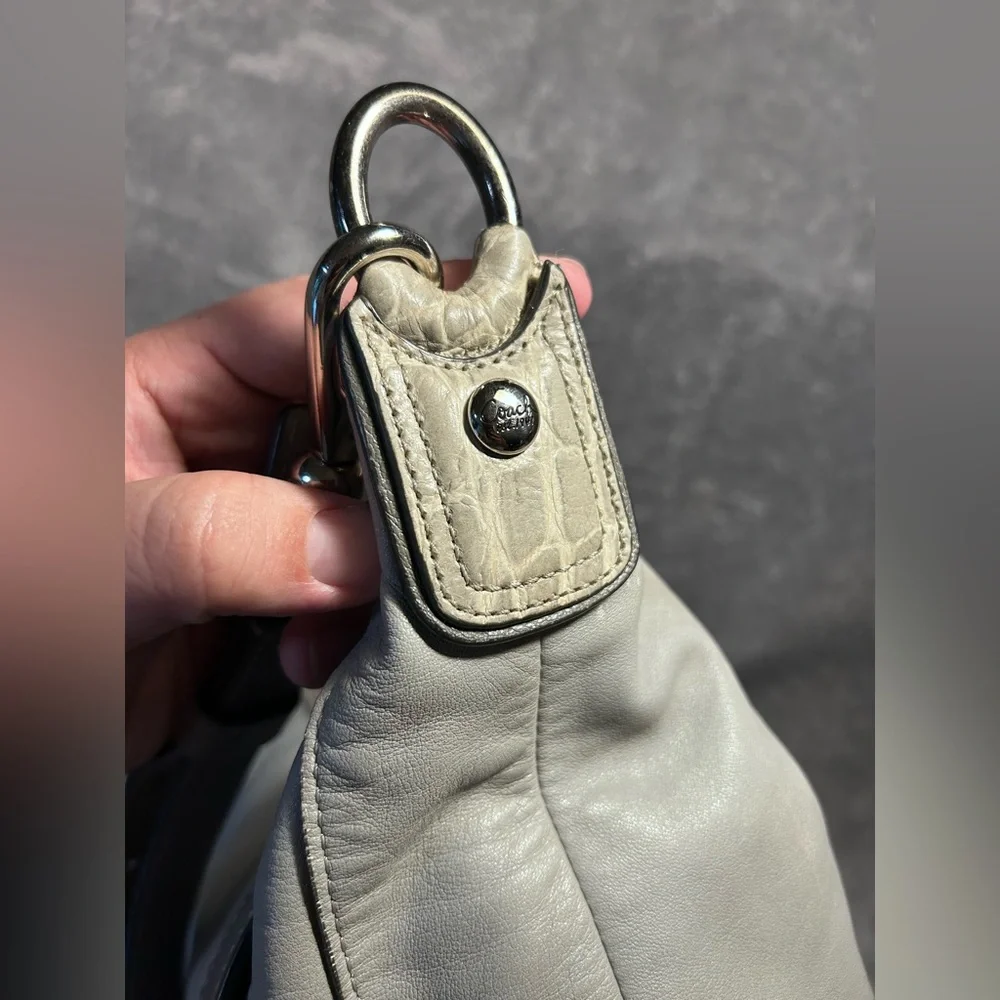 Coach Kristin Spectator 16803 Croc & Python Embossed Leather Hobo - Rehab - Picture 9 of 11